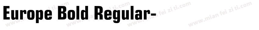 Europe Bold Regular字体转换